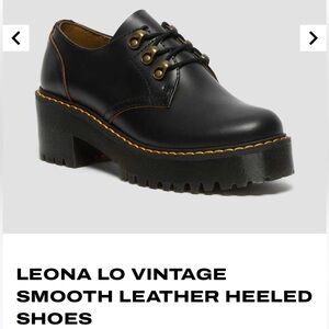 **SOLD** Dr. Martens Leona Lo Vintage Smooth Leather Heeled Shoes